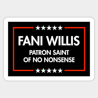 Fani Willis - Patron Saint of No Nonsense Sticker